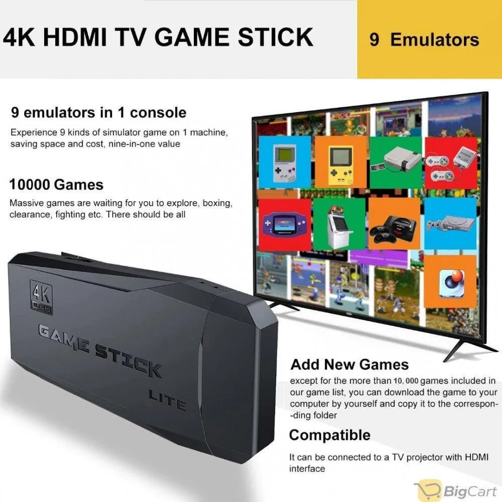 Game Console with Dual 2.4G Wireless Controllers Game Consoles for 4K TV Video Game Console