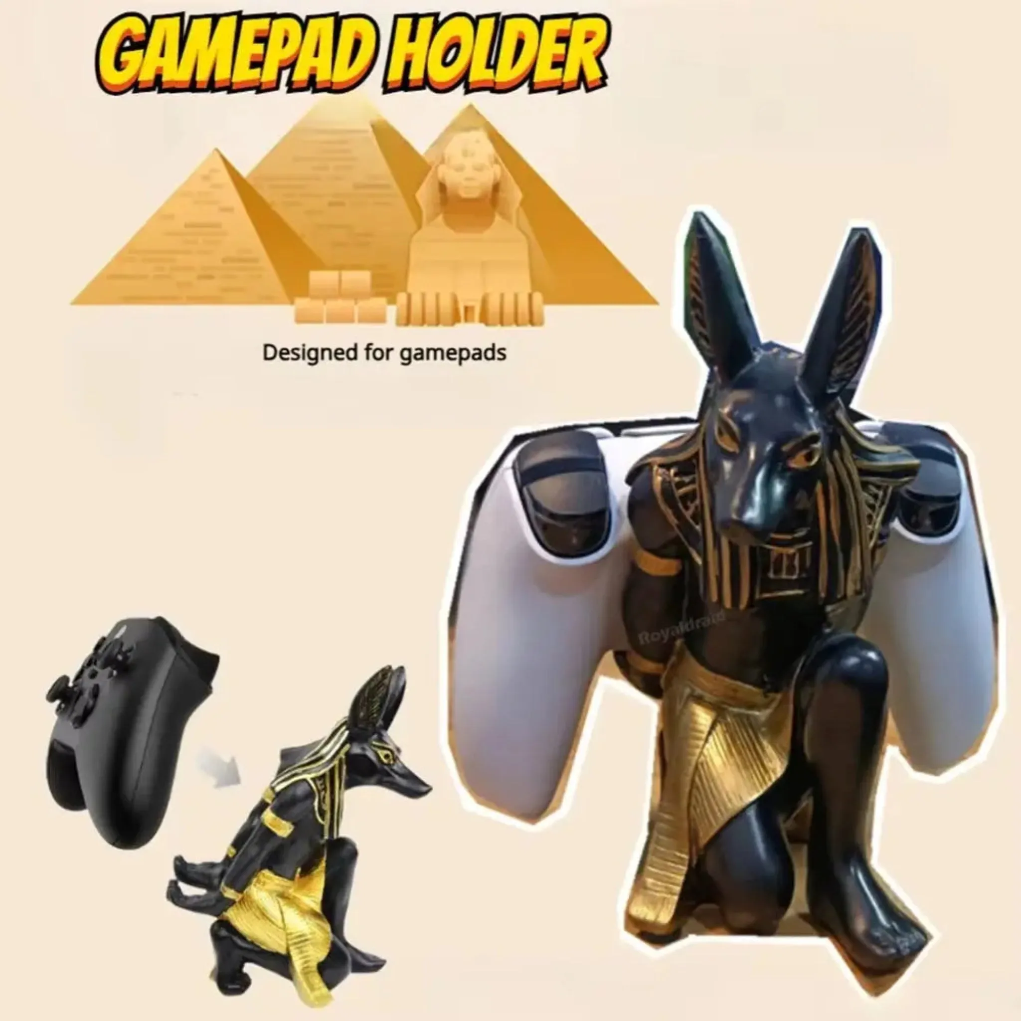 Gamepad Holder | Anubis God Desktop Stand for PS5/PS4/Xbox Controllers
