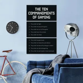 Gaming Commandments Wall Art
