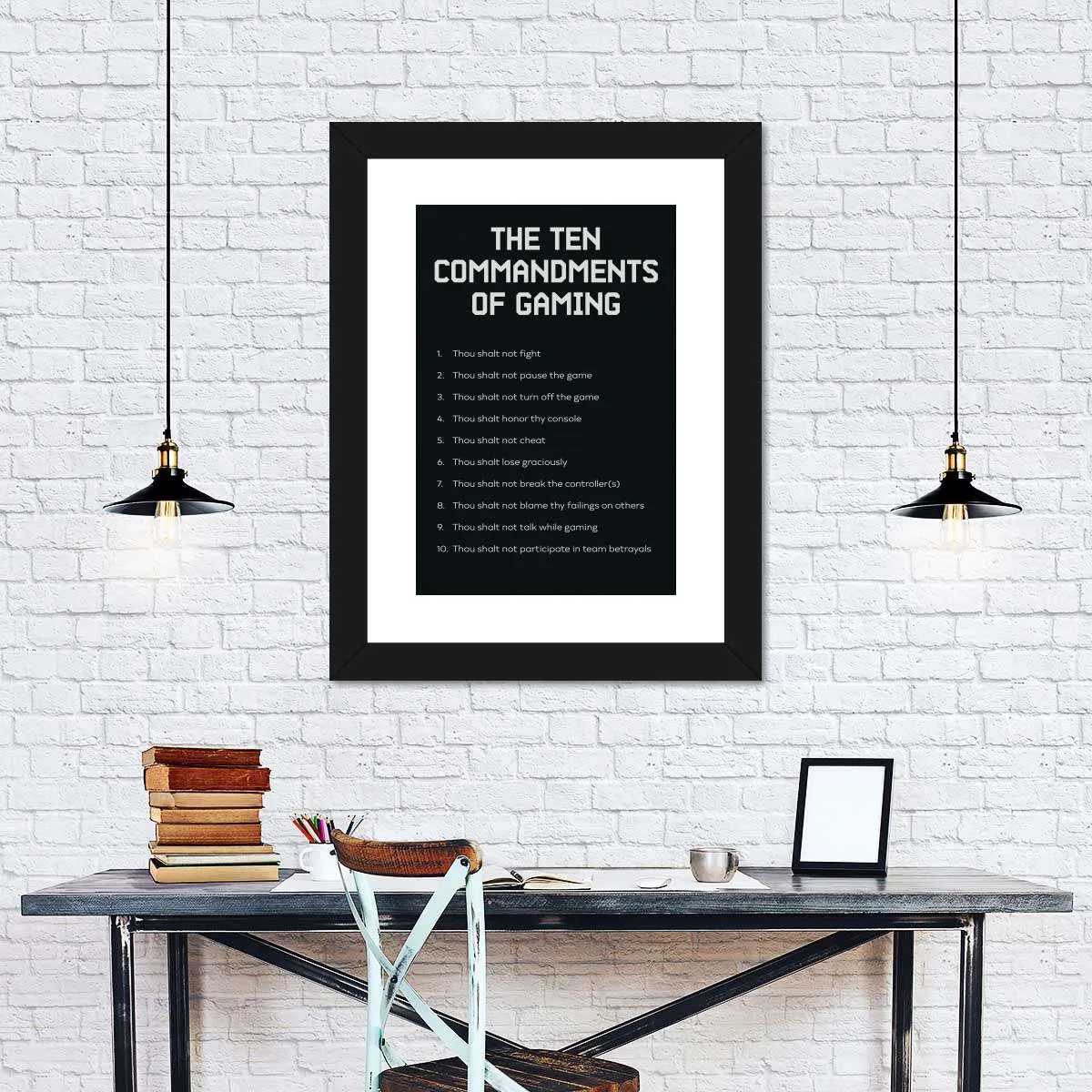 Gaming Commandments Wall Art
