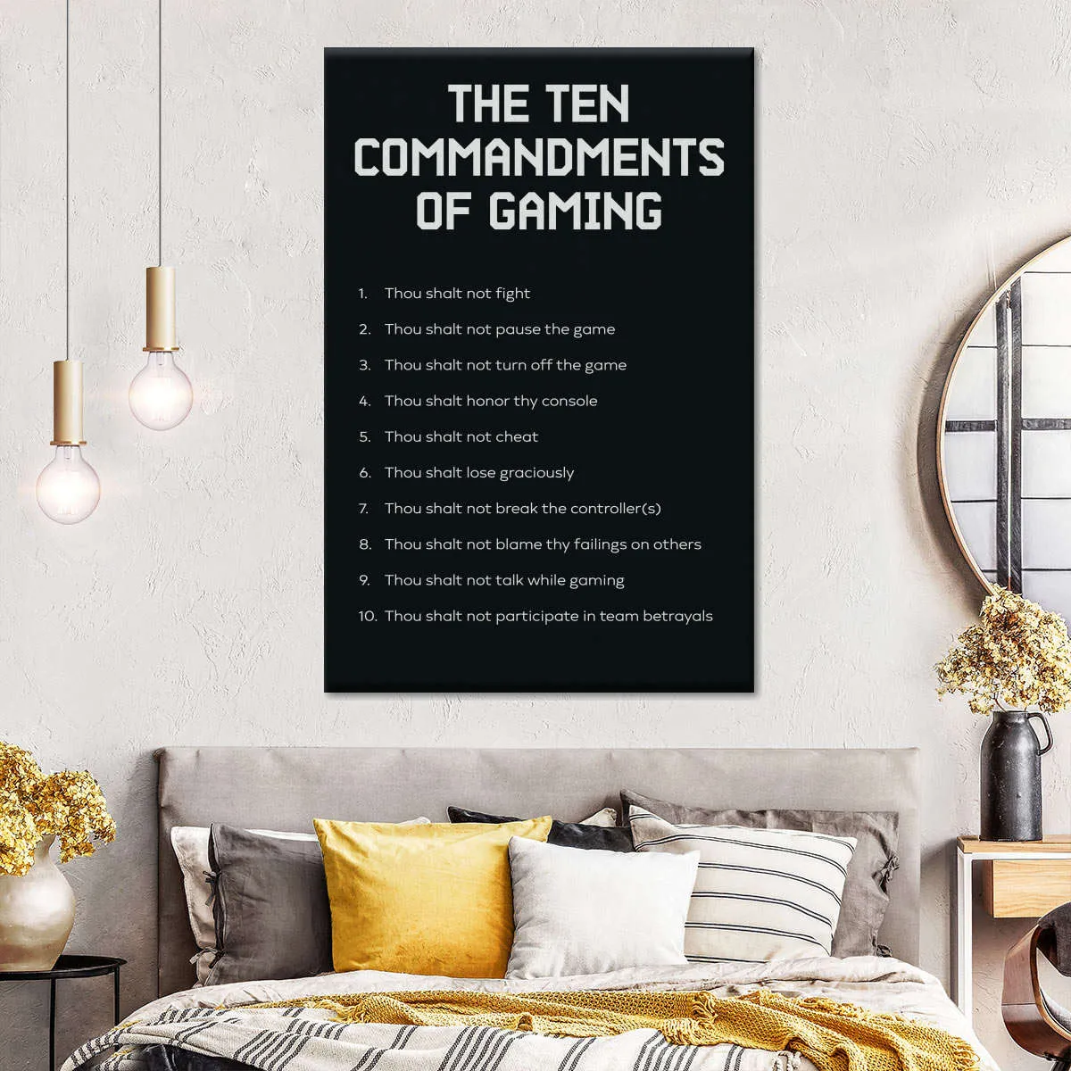Gaming Commandments Wall Art