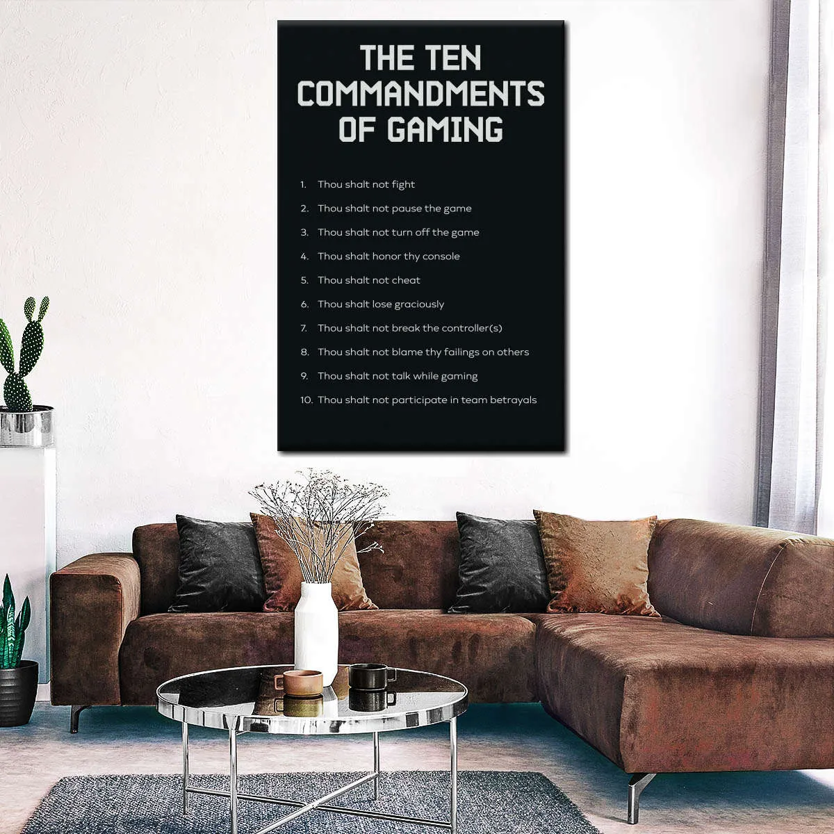 Gaming Commandments Wall Art