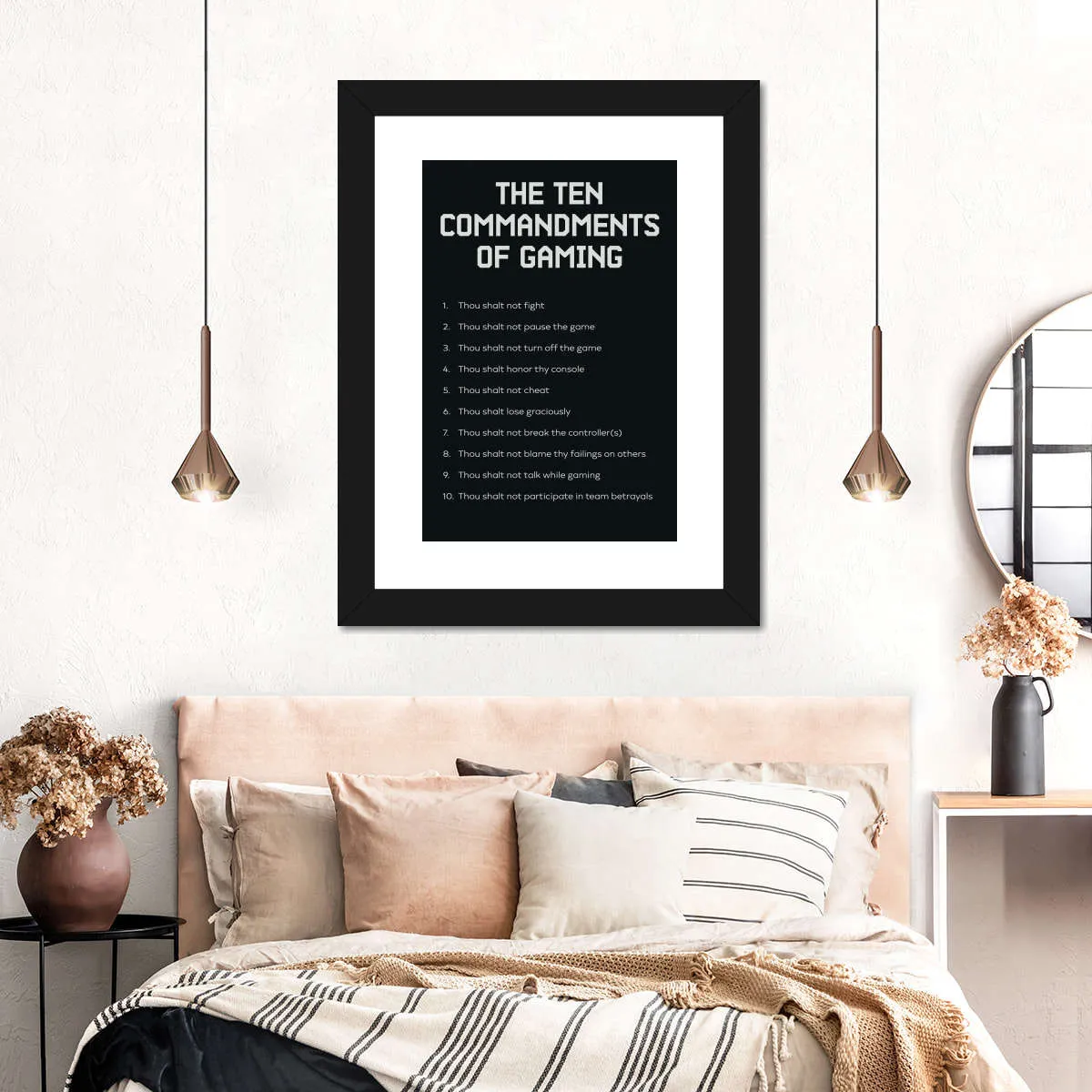 Gaming Commandments Wall Art