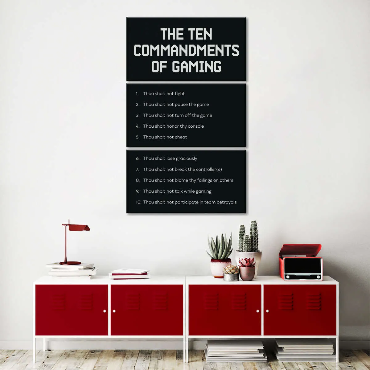 Gaming Commandments Wall Art