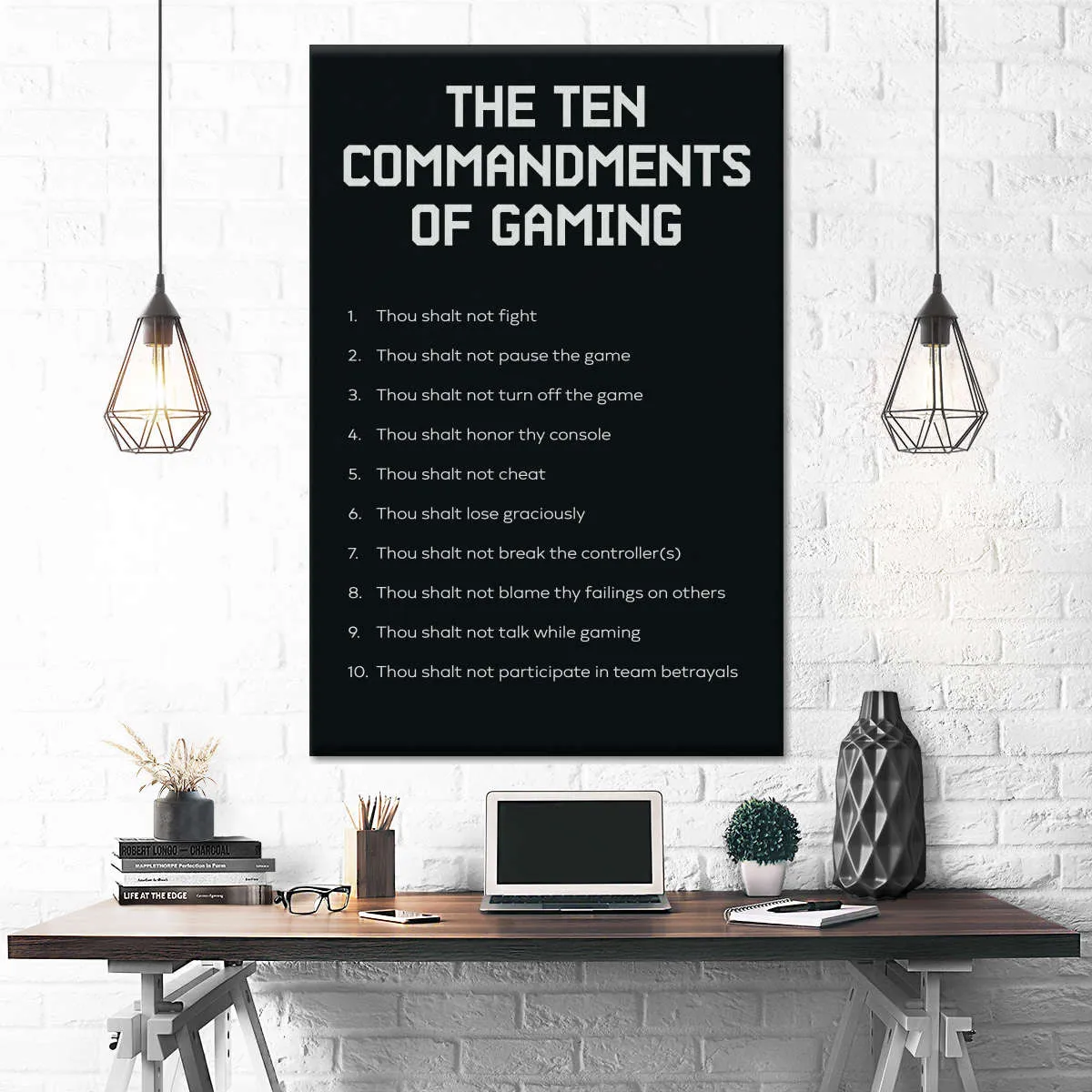 Gaming Commandments Wall Art