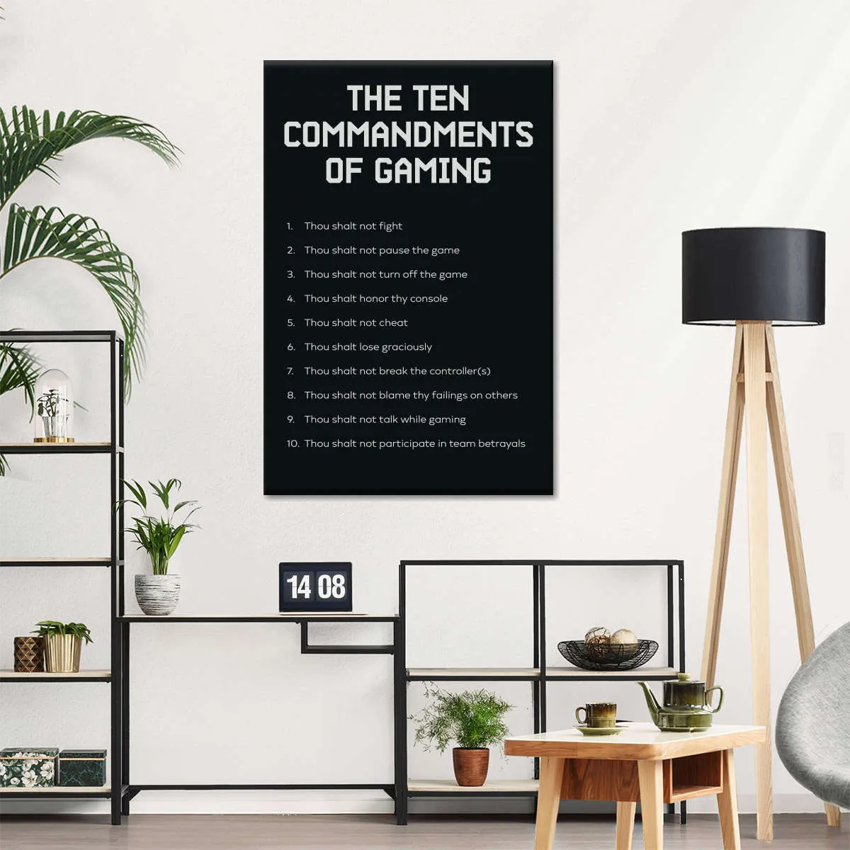 Gaming Commandments Wall Art