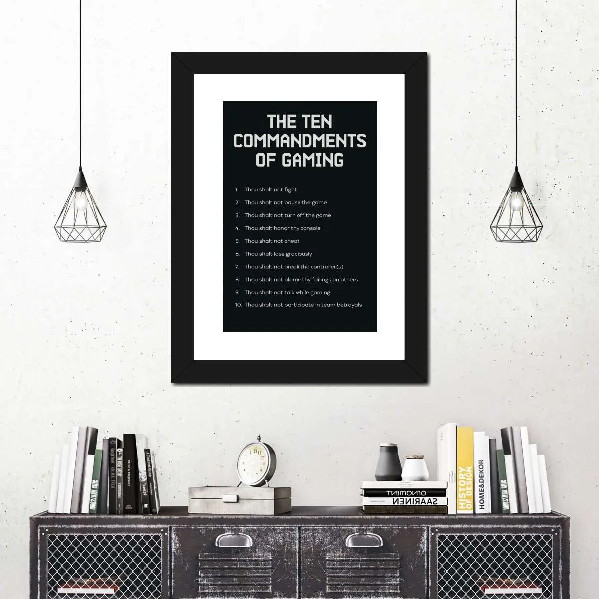Gaming Commandments Wall Art