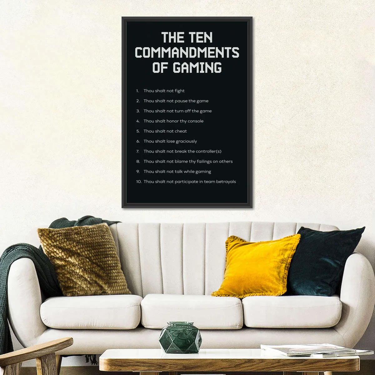 Gaming Commandments Wall Art