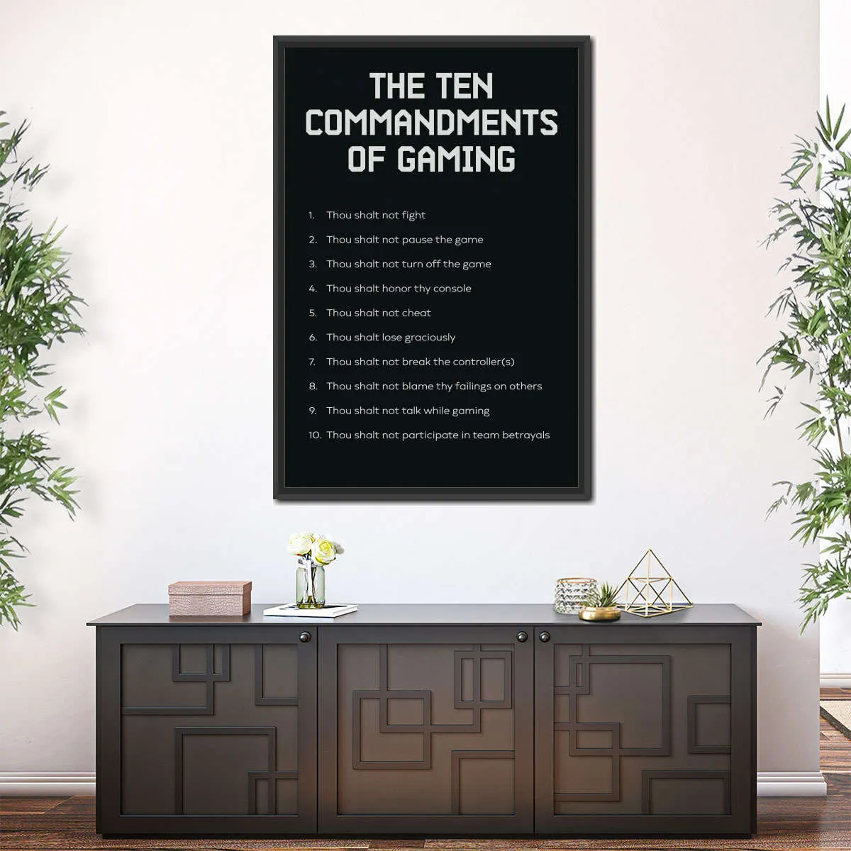 Gaming Commandments Wall Art