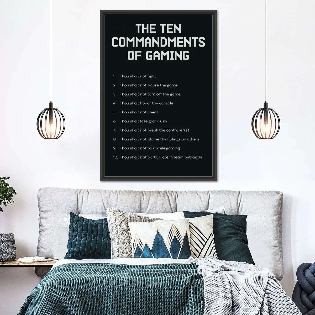 Gaming Commandments Wall Art