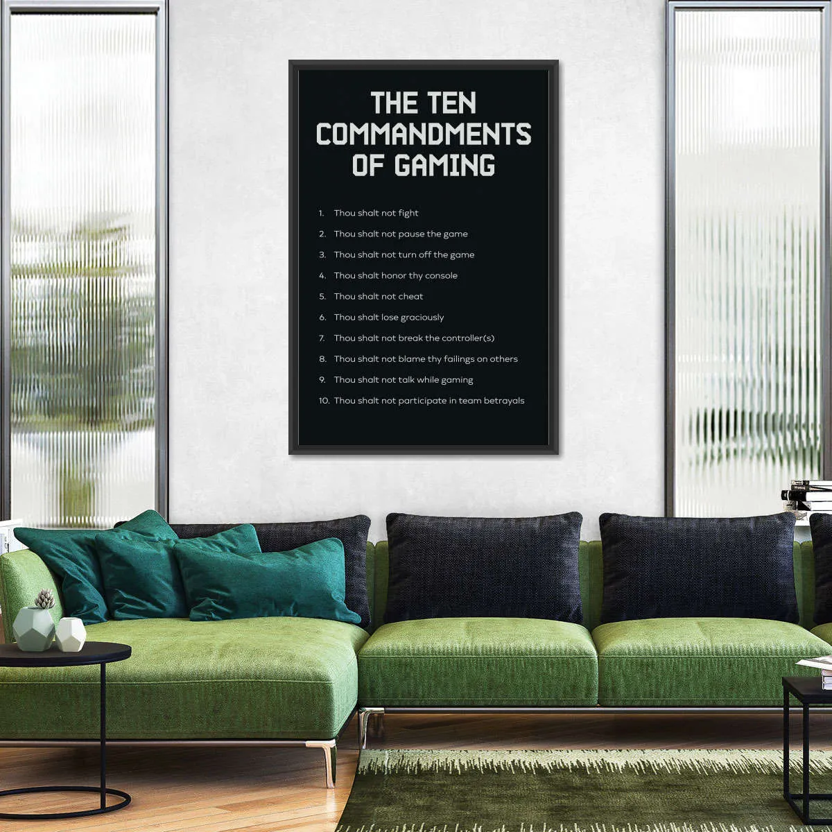 Gaming Commandments Wall Art