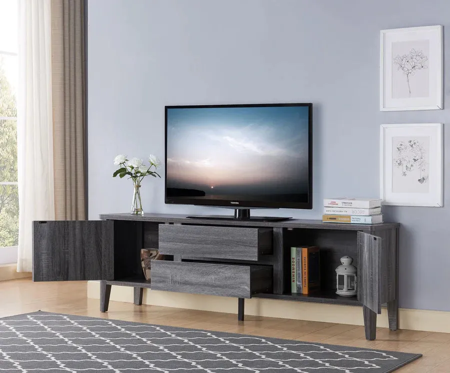 Grey 66" Wooden TV Stand- Model #8038