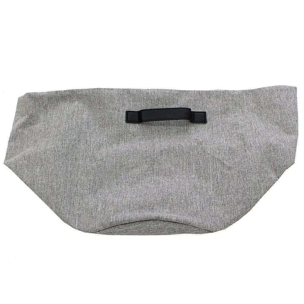 Grey Polyester Round Basket