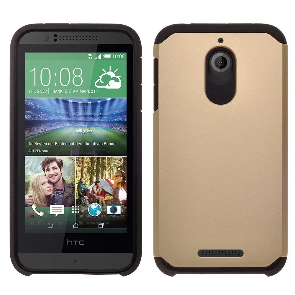 HTC Desire 510 Case, Slim Hybrid [Shock/Impact] Absorption Dual Layer Case - Gold