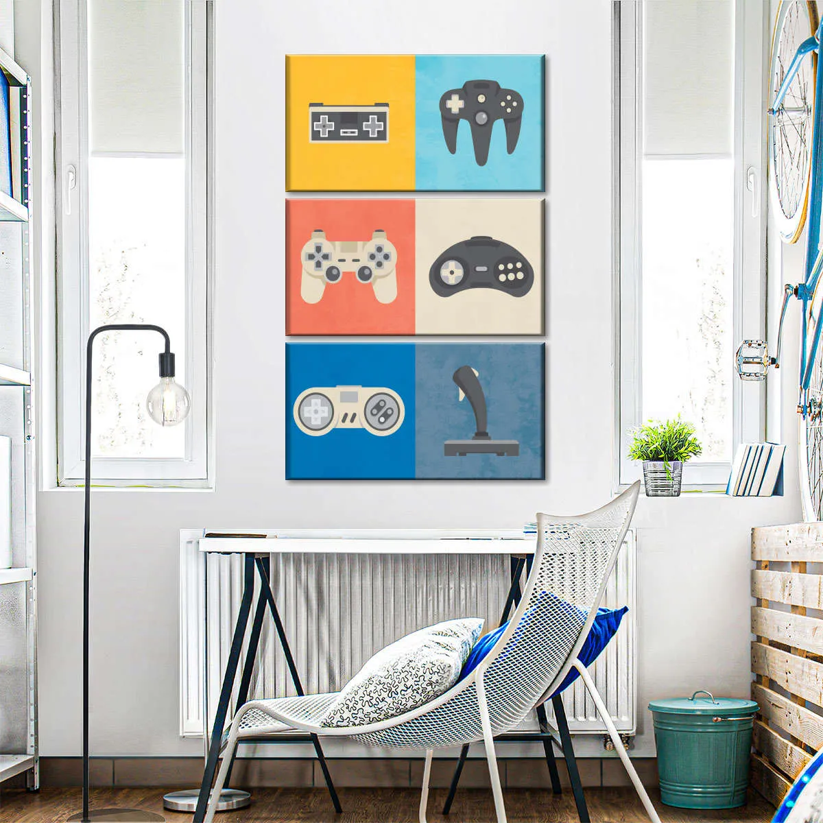 Iconic Game Controllers Wall Art