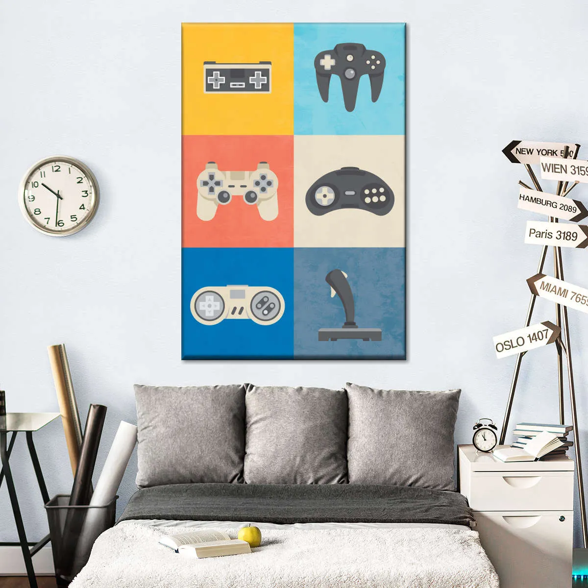 Iconic Game Controllers Wall Art
