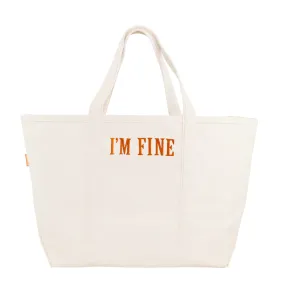 I'm Fine Canvas Tote