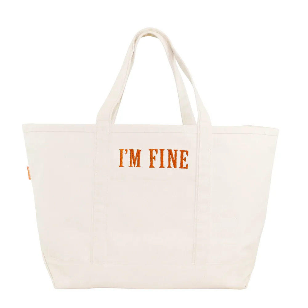 I'm Fine Canvas Tote