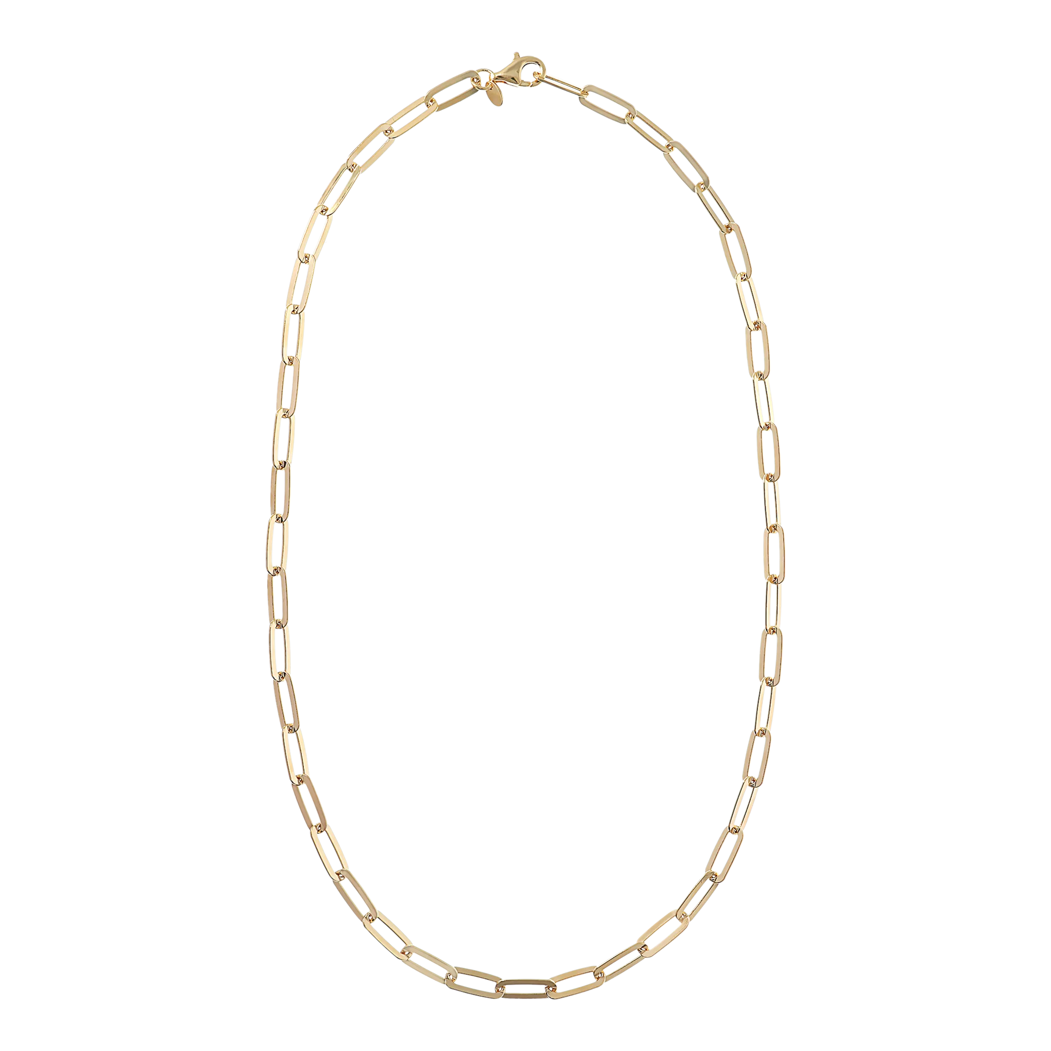 Italian Sterling Silver 18" Paperclip Link Necklace