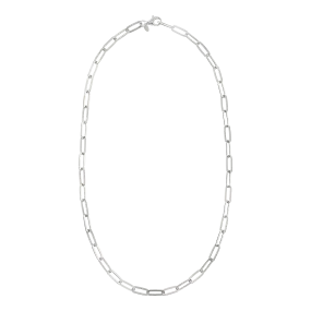 Italian Sterling Silver 18" Paperclip Link Necklace