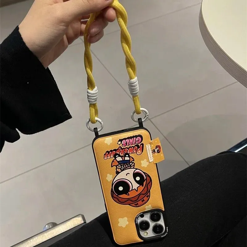 Kawaii Powerpuff Girls iPhone Case with Lanyard