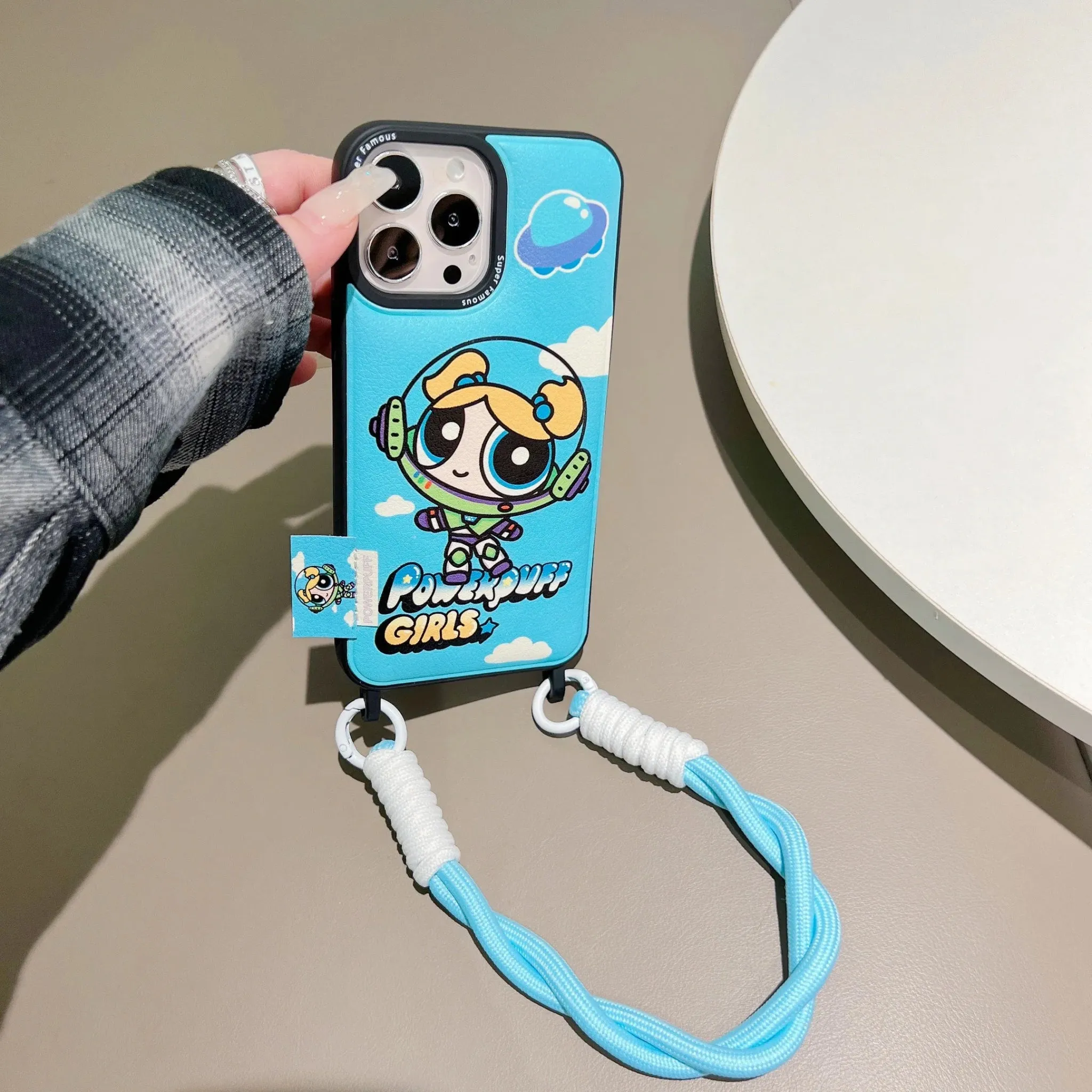 Kawaii Powerpuff Girls iPhone Case with Lanyard