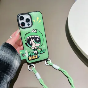 Kawaii Powerpuff Girls iPhone Case with Lanyard