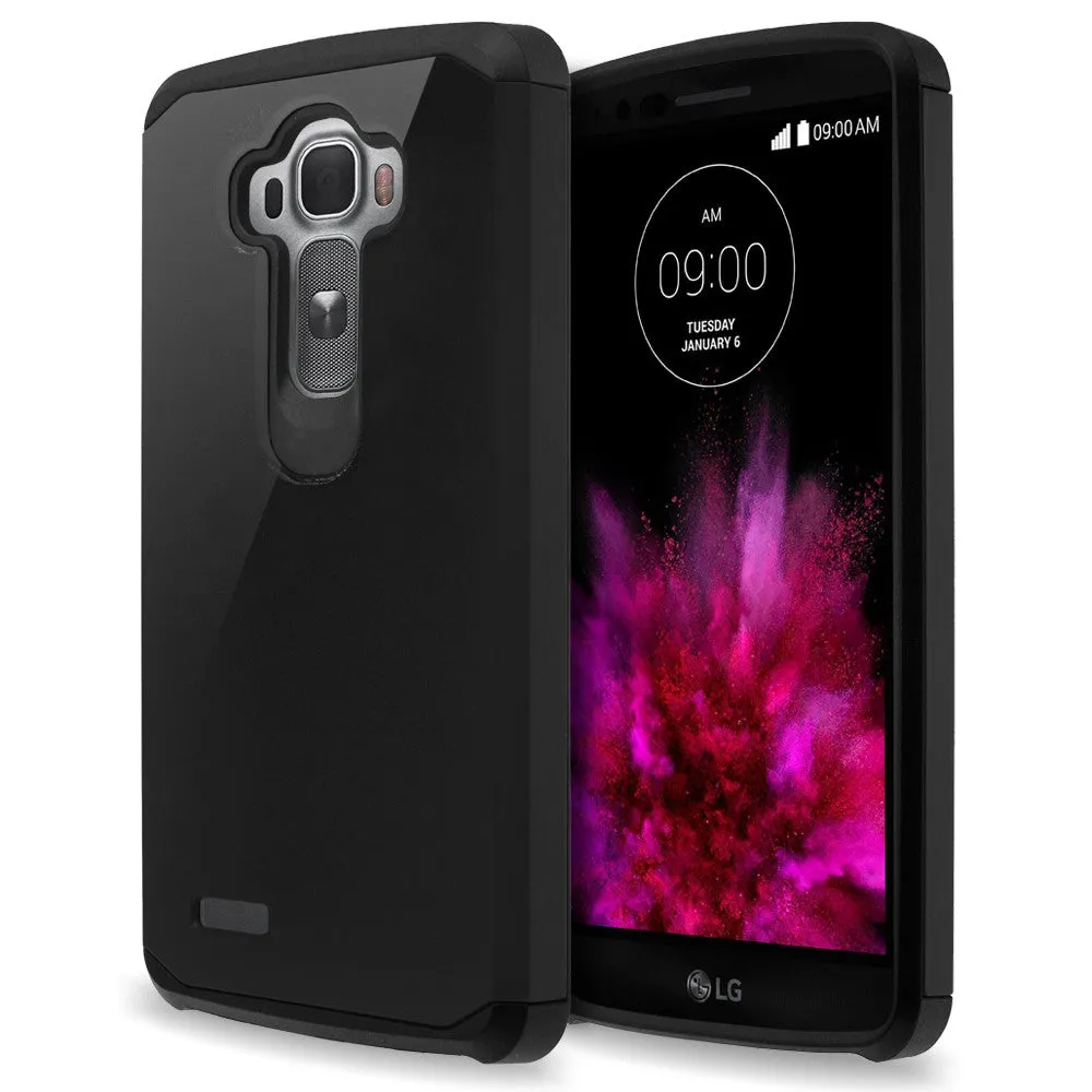 LG G4 Case, Slim Hybrid [Shock/Impact] Absorption Dual Layer Case - Black