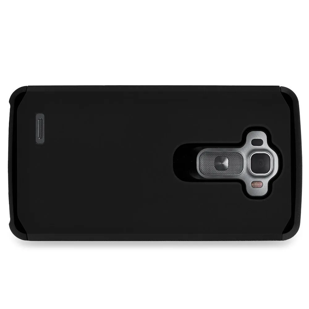 LG G4 Case, Slim Hybrid [Shock/Impact] Absorption Dual Layer Case - Black