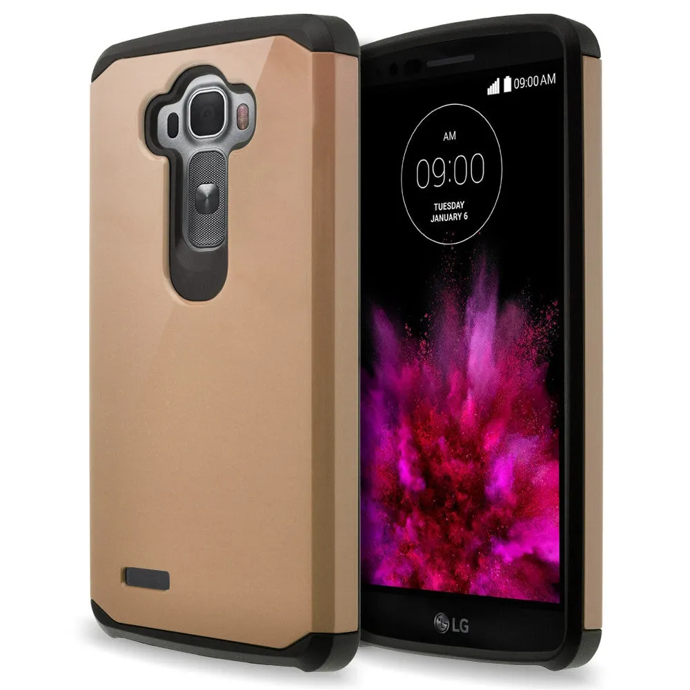 LG G4 Case, Slim Hybrid [Shock/Impact] Absorption Dual Layer Case - Gold