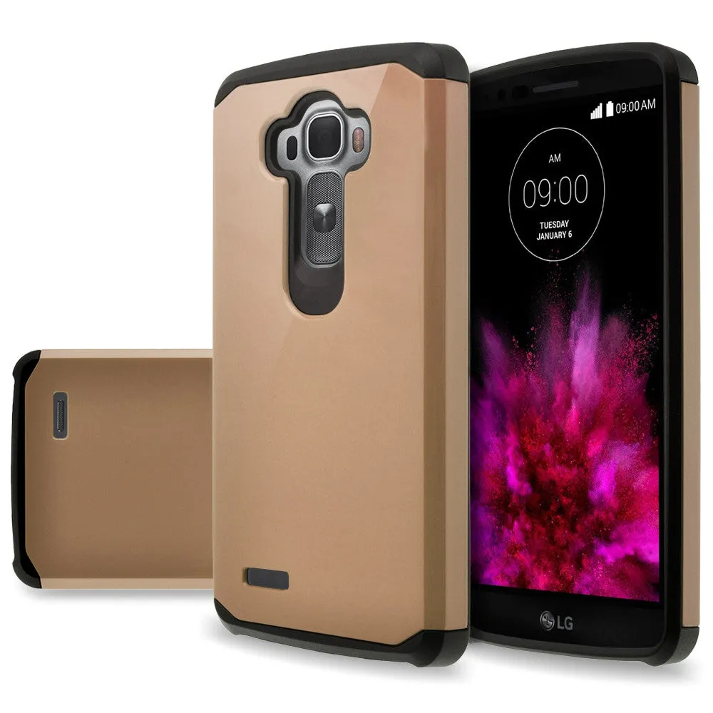LG G4 Case, Slim Hybrid [Shock/Impact] Absorption Dual Layer Case - Gold