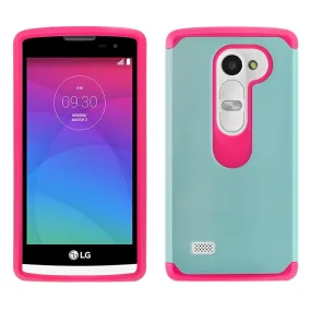 LG Leon LTE Case | Lg Tribute 2 Case | LG Power | LG Sunset | LG Destiny | LG Risio Case, Slim Hybrid [Shock/Impact] Absorption Dual Layer Case - Teal
