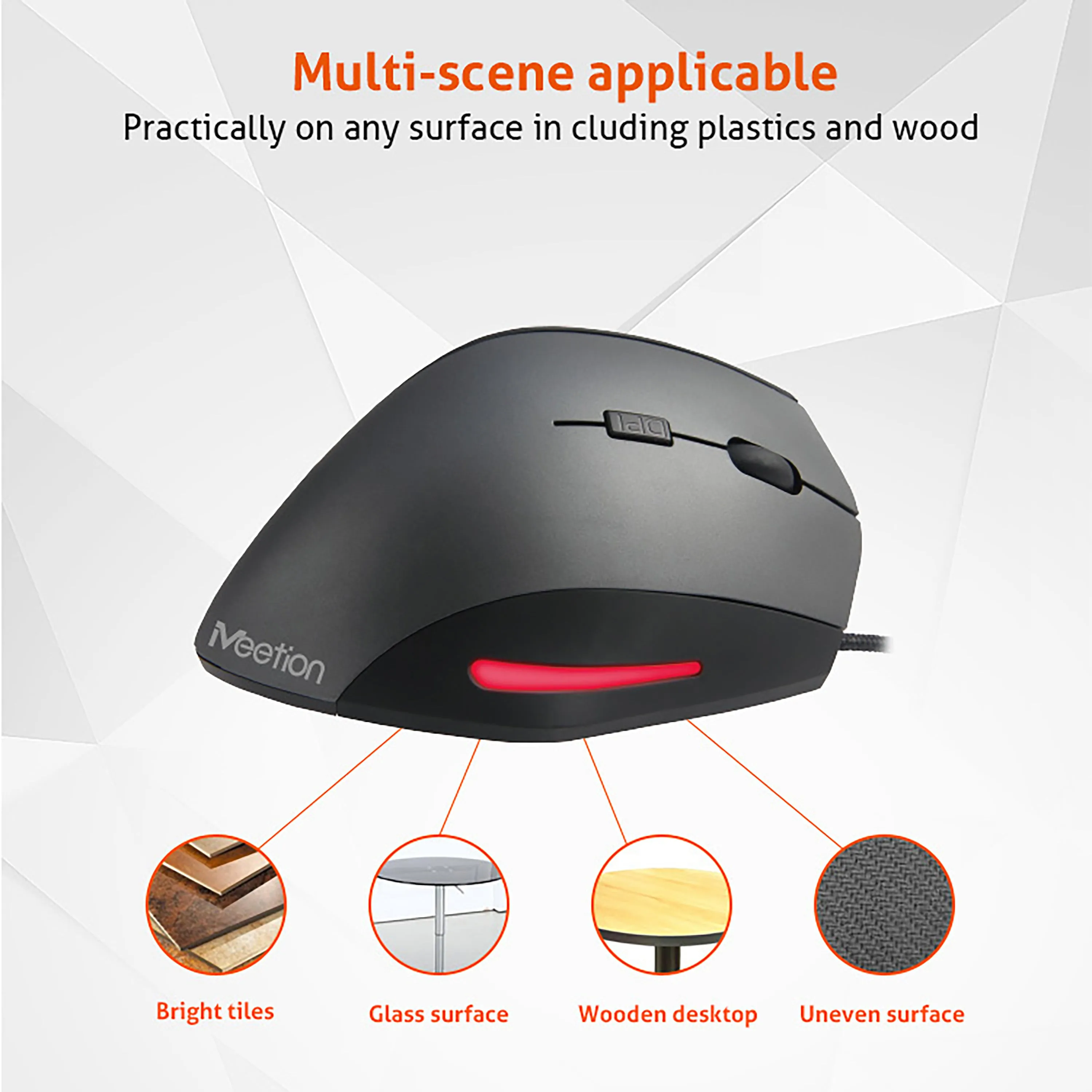 MEETION M380 WIRED PROFESSIONAL VERTICAL ERGONOMIC GAMING MOUSE
