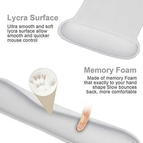 Mouse Pad with Wrist Support and Keyboard Wrist Rest Pad Set,Ergonomic Mouse Pads for Computers Laptop,Non-Slip Comfortable Mousepad w/Raised Memory Foam for Easy Typing Pain Relief (Eiffel Tower)