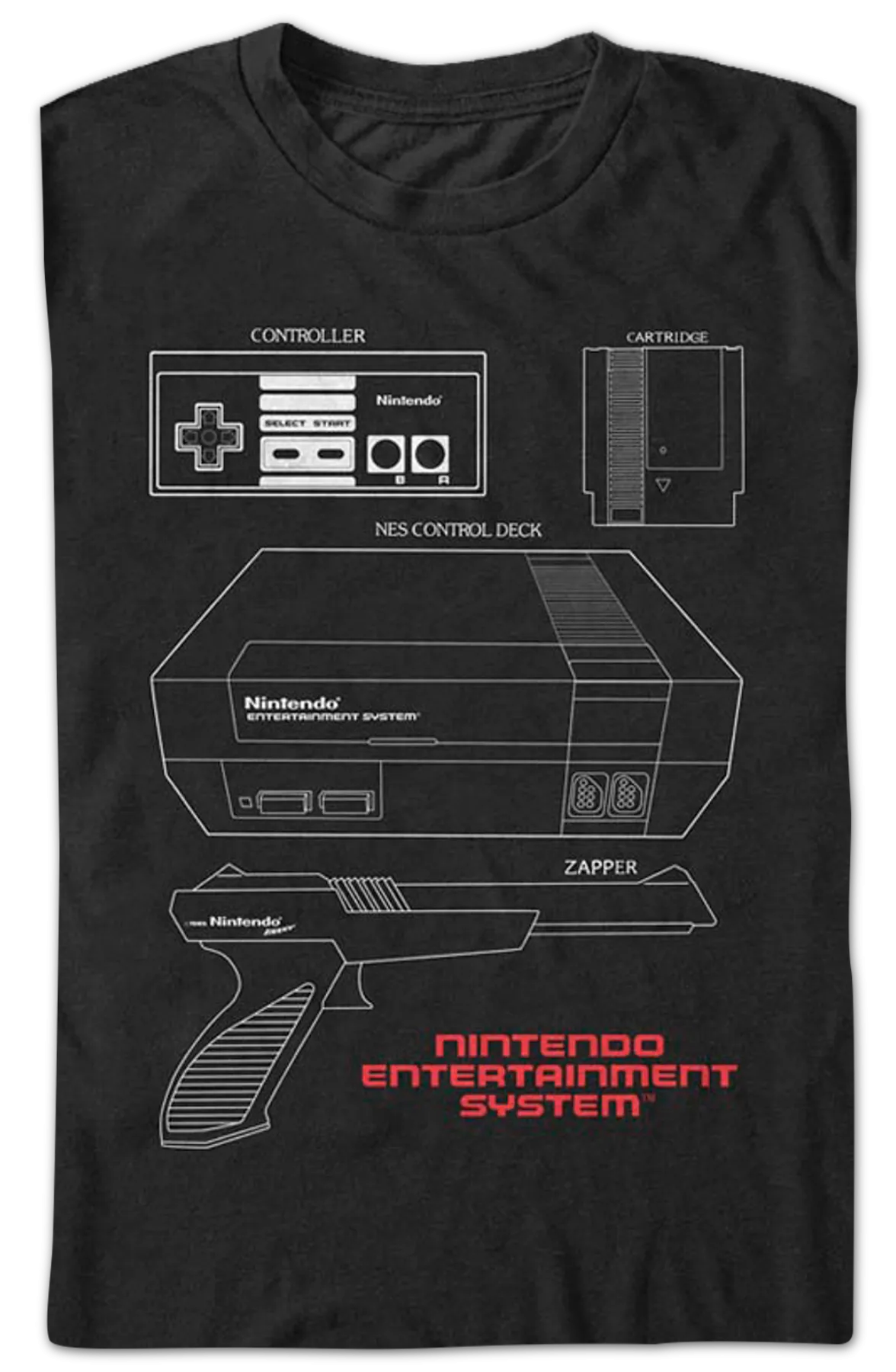 NES Schematic Nintendo T-Shirt