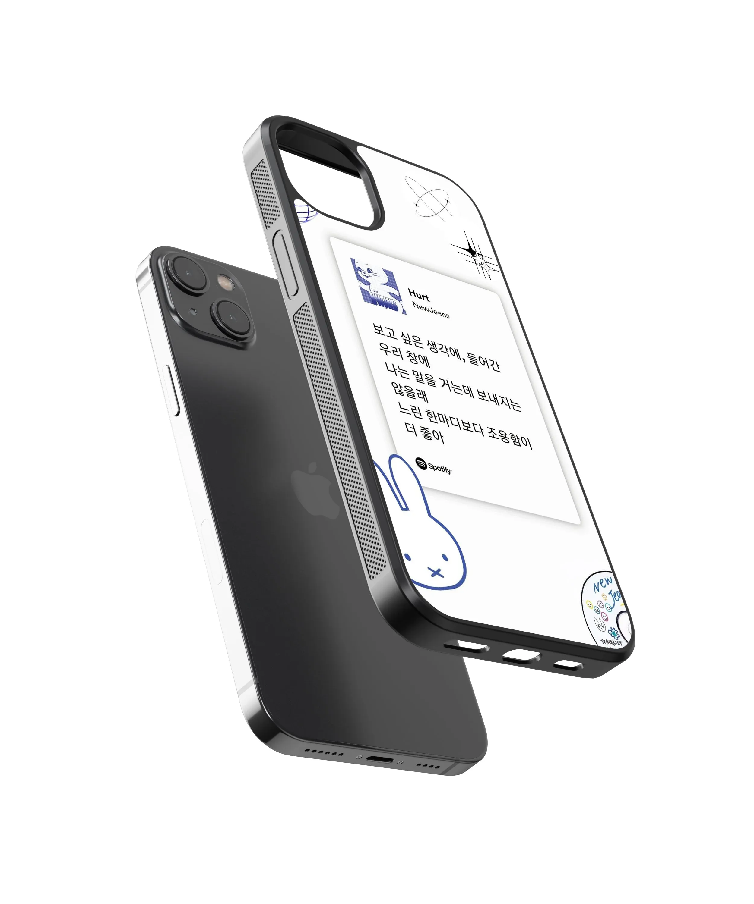 NewJeans Hurt Spotify Glass Phone Case