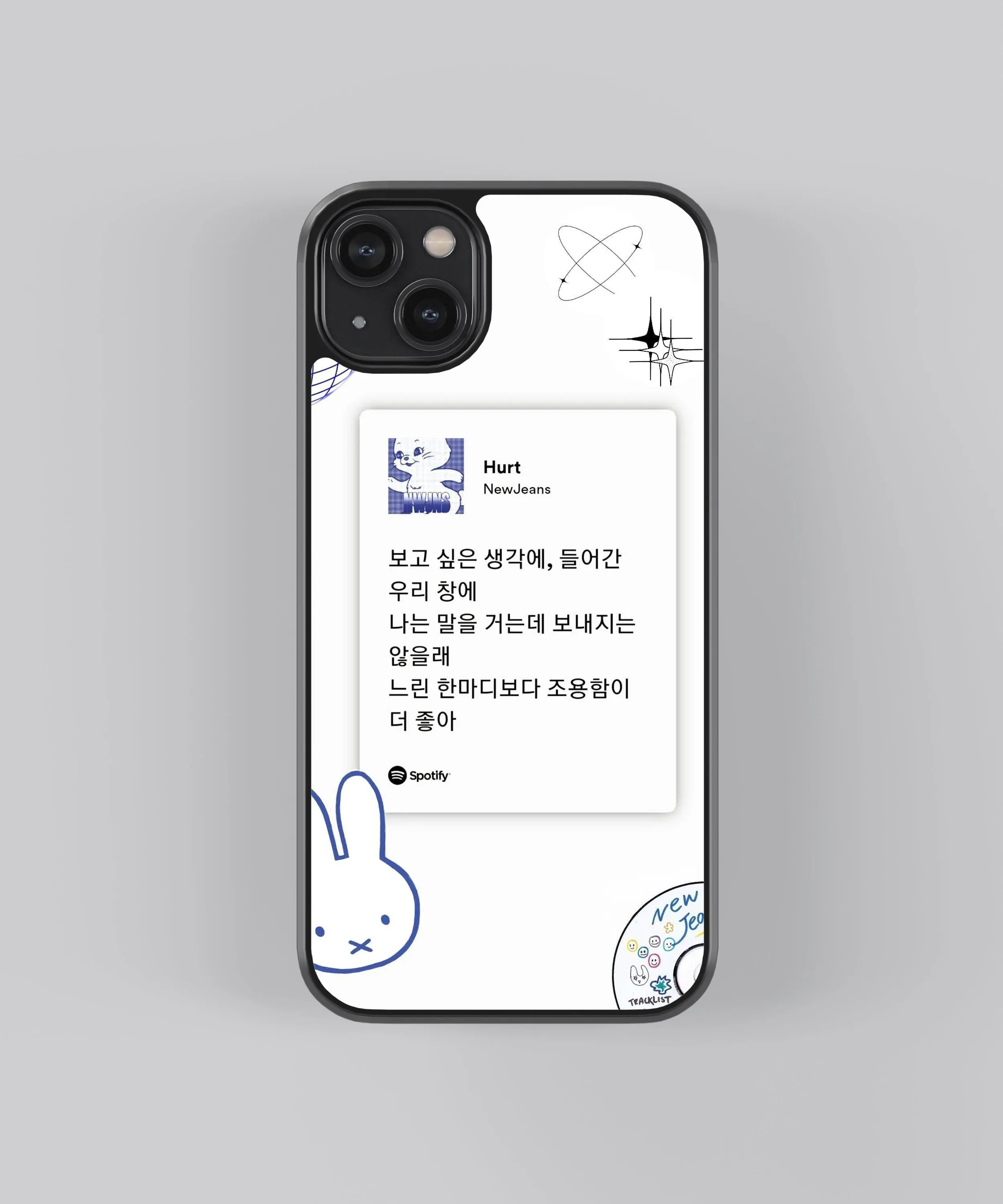 NewJeans Hurt Spotify Glass Phone Case