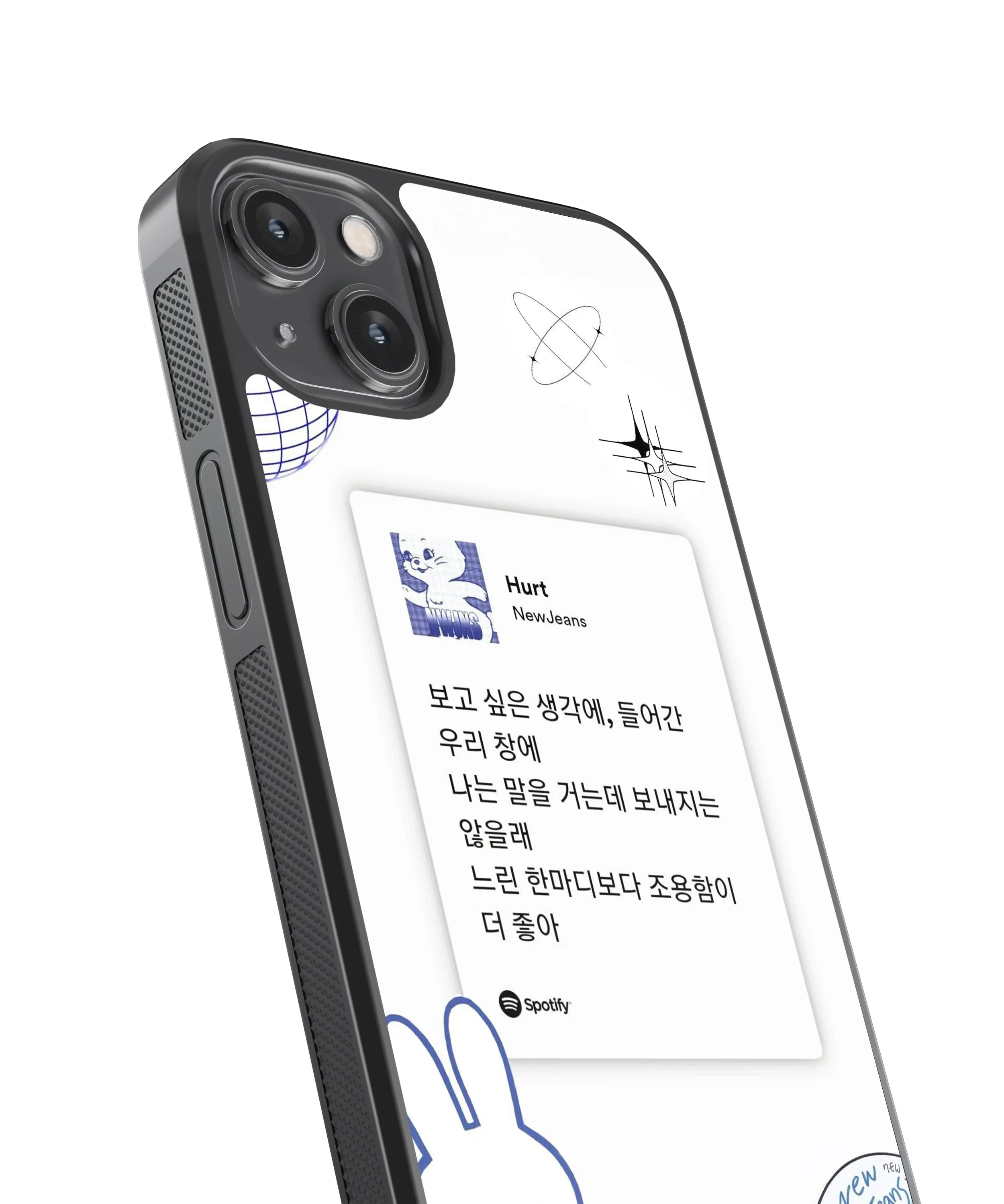 NewJeans Hurt Spotify Glass Phone Case
