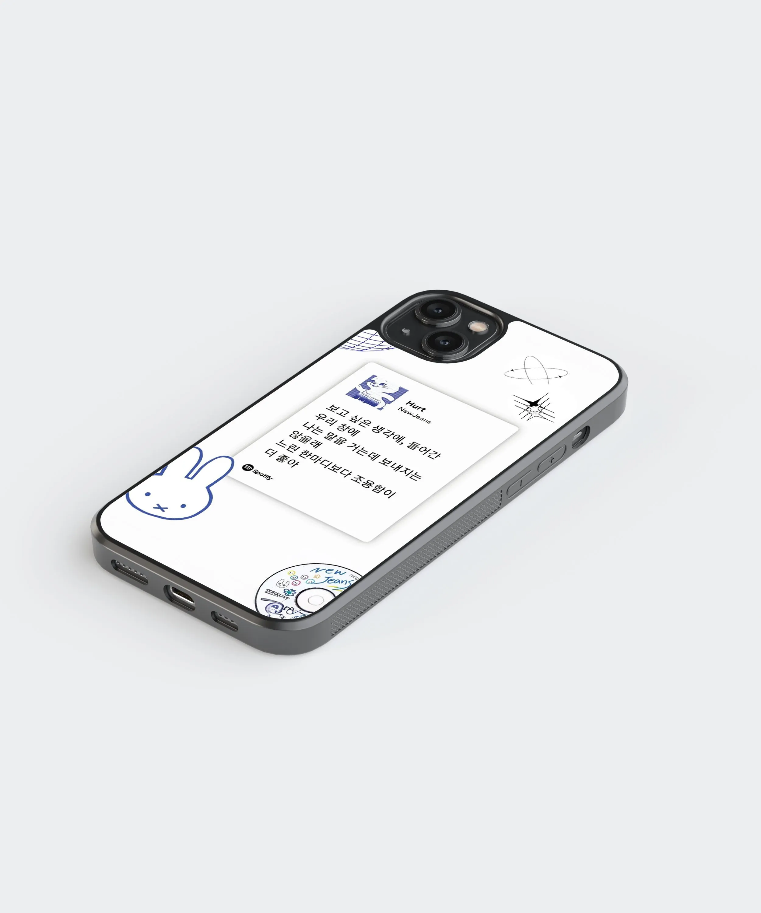 NewJeans Hurt Spotify Glass Phone Case
