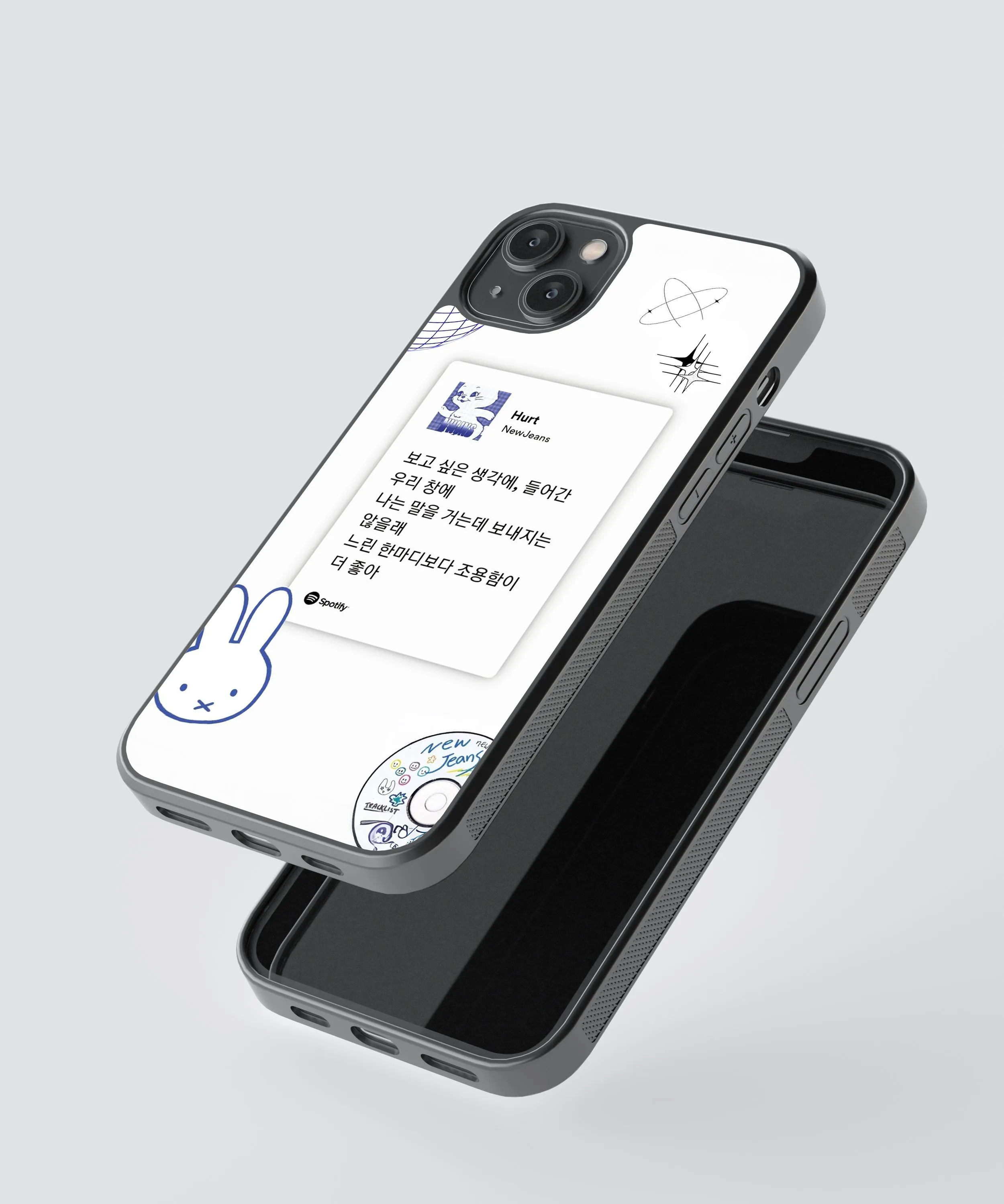 NewJeans Hurt Spotify Glass Phone Case