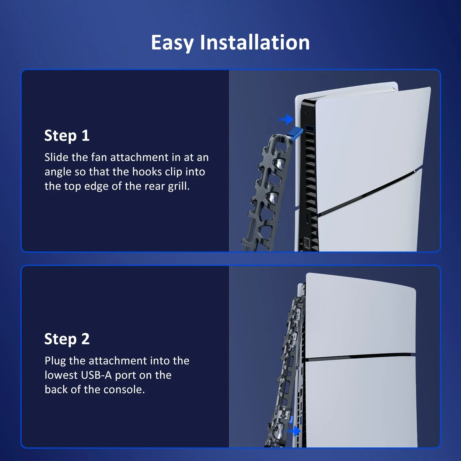 NexiGo PS5 Slim Horizontal Stand with Fan