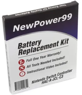 Nintendo Switch Joy-con Controller HAC-A-JCL-C3 Battery Replacement Kit