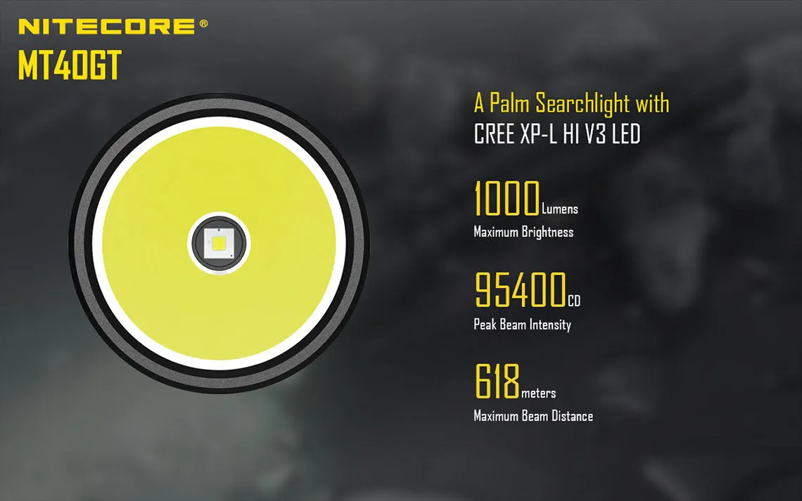 Nitecore MT40GT Cree XP-L HI V3 LED Flashlight - 1000 Lumens