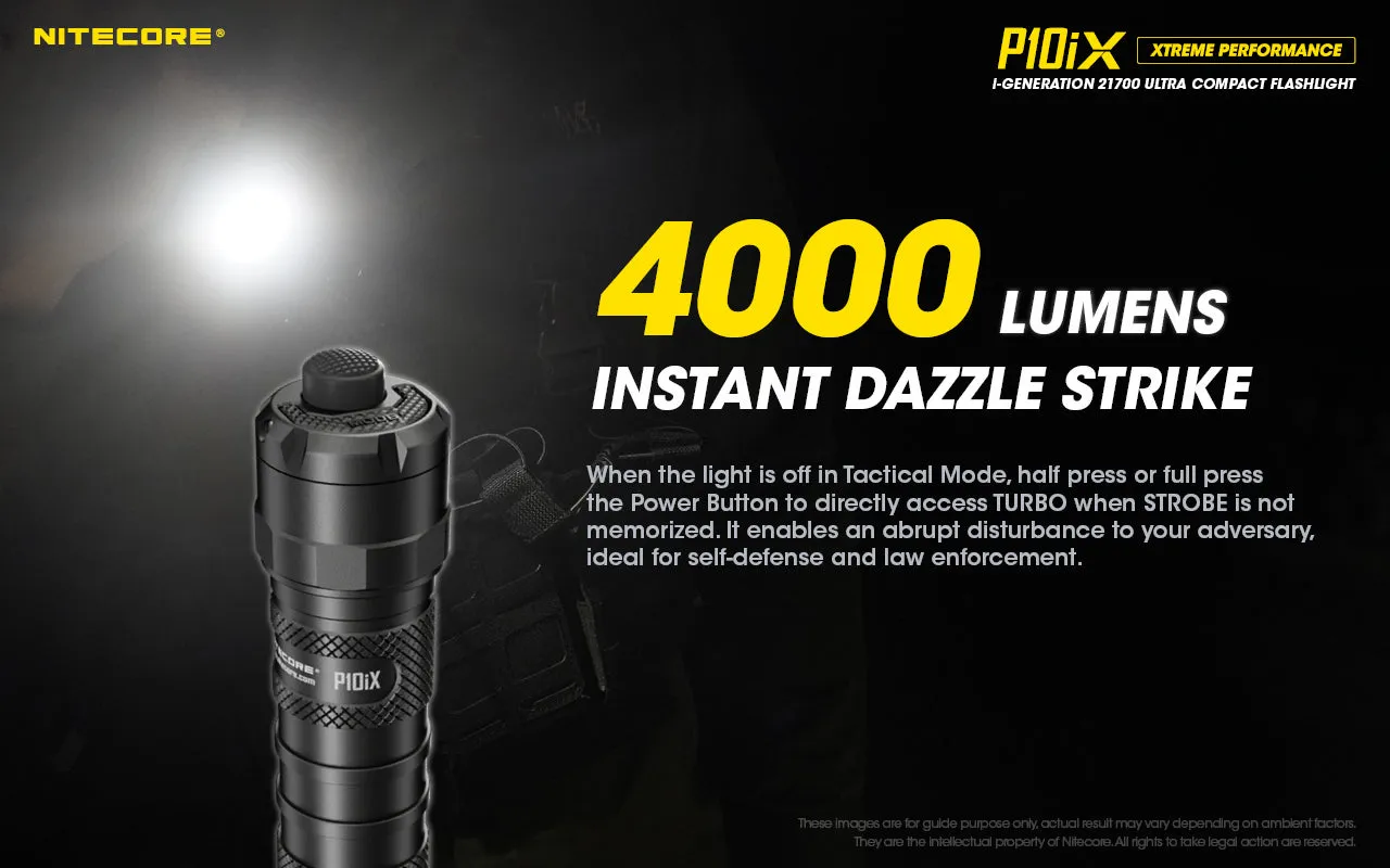 NITECORE P10iX i-Generation 21700 Ultra Compact Flashlight with 4000 lumens