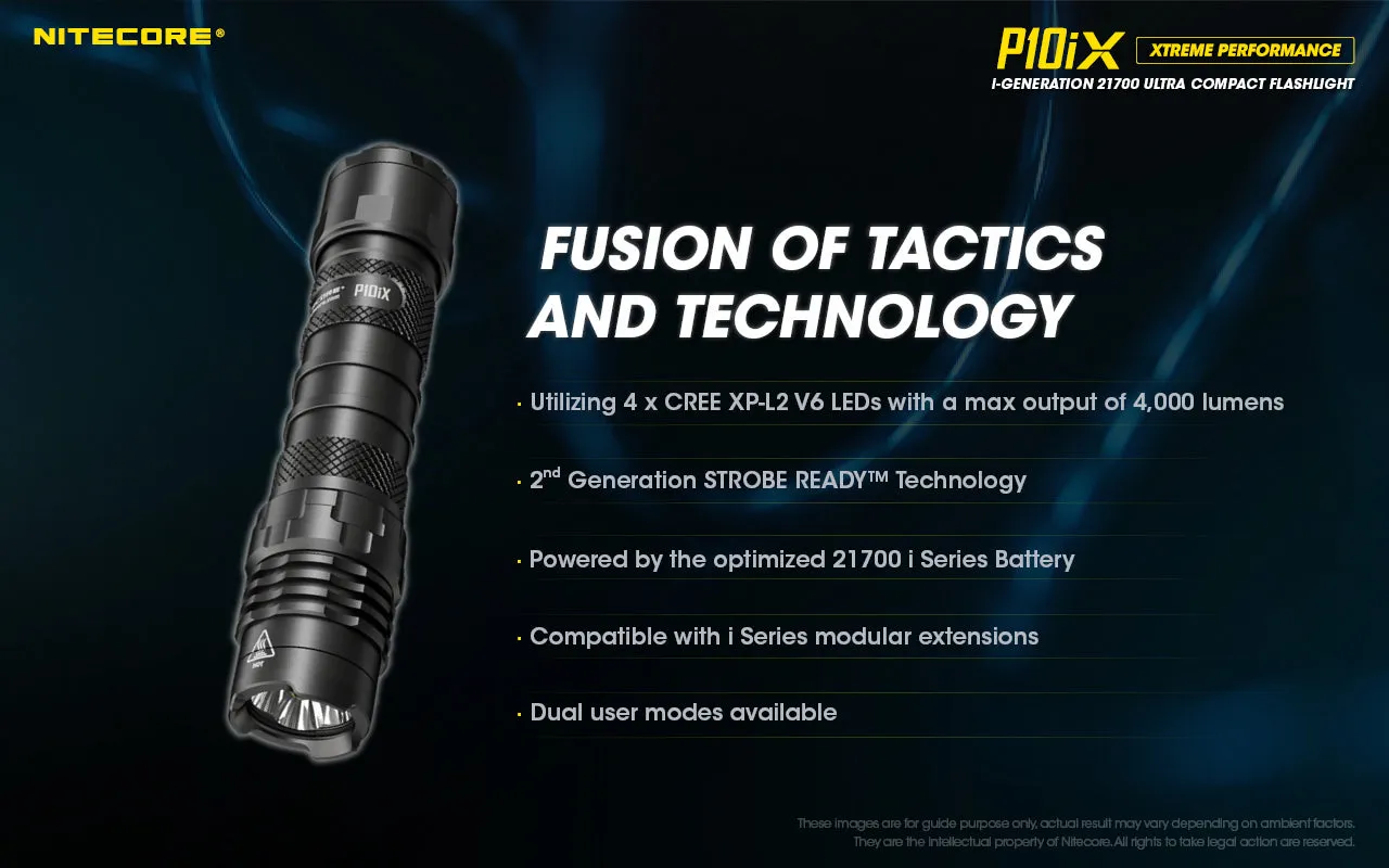 NITECORE P10iX i-Generation 21700 Ultra Compact Flashlight with 4000 lumens
