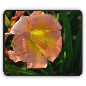 Peach and Yellow Flower Gaming Mouse Pad