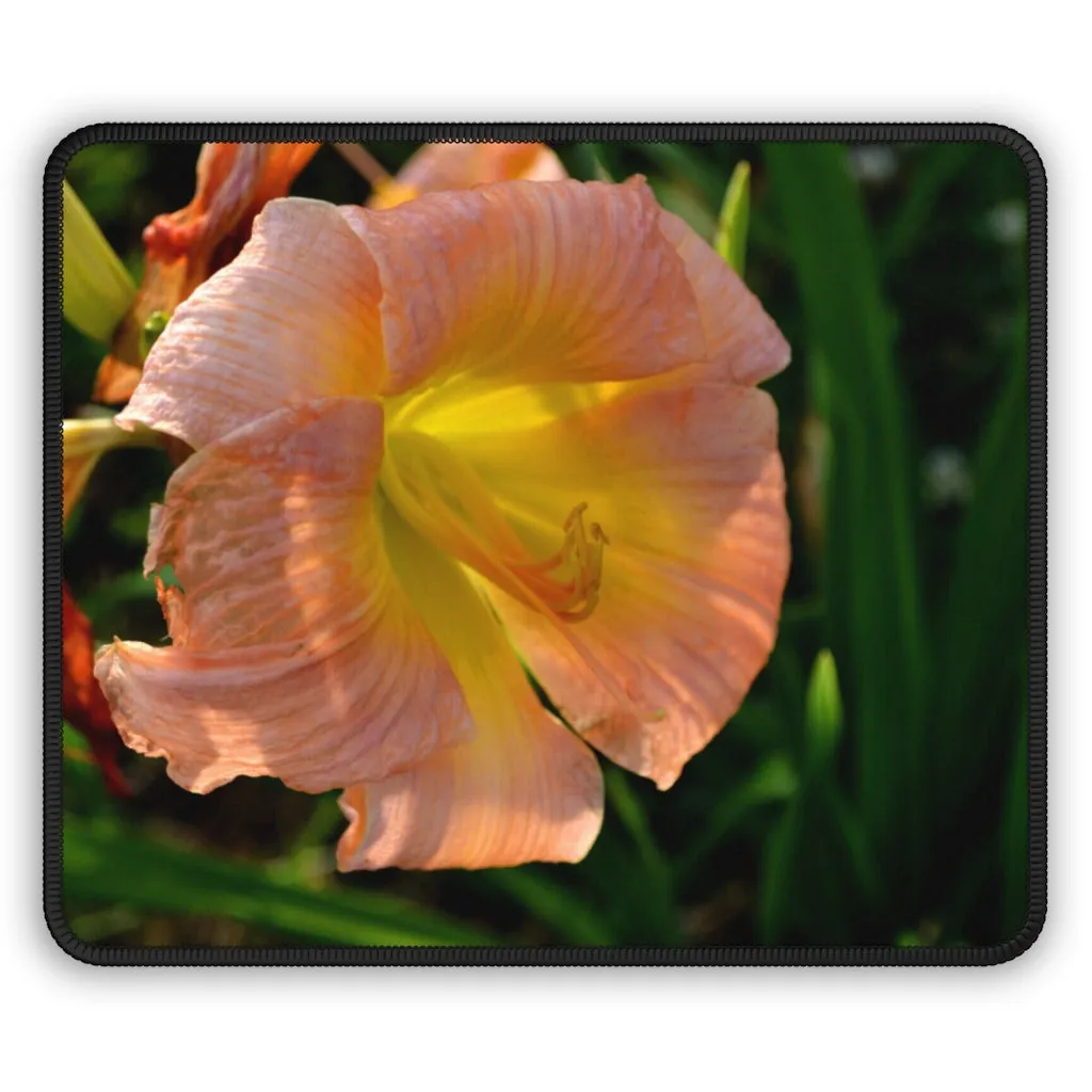 Peach and Yellow Flower Gaming Mouse Pad