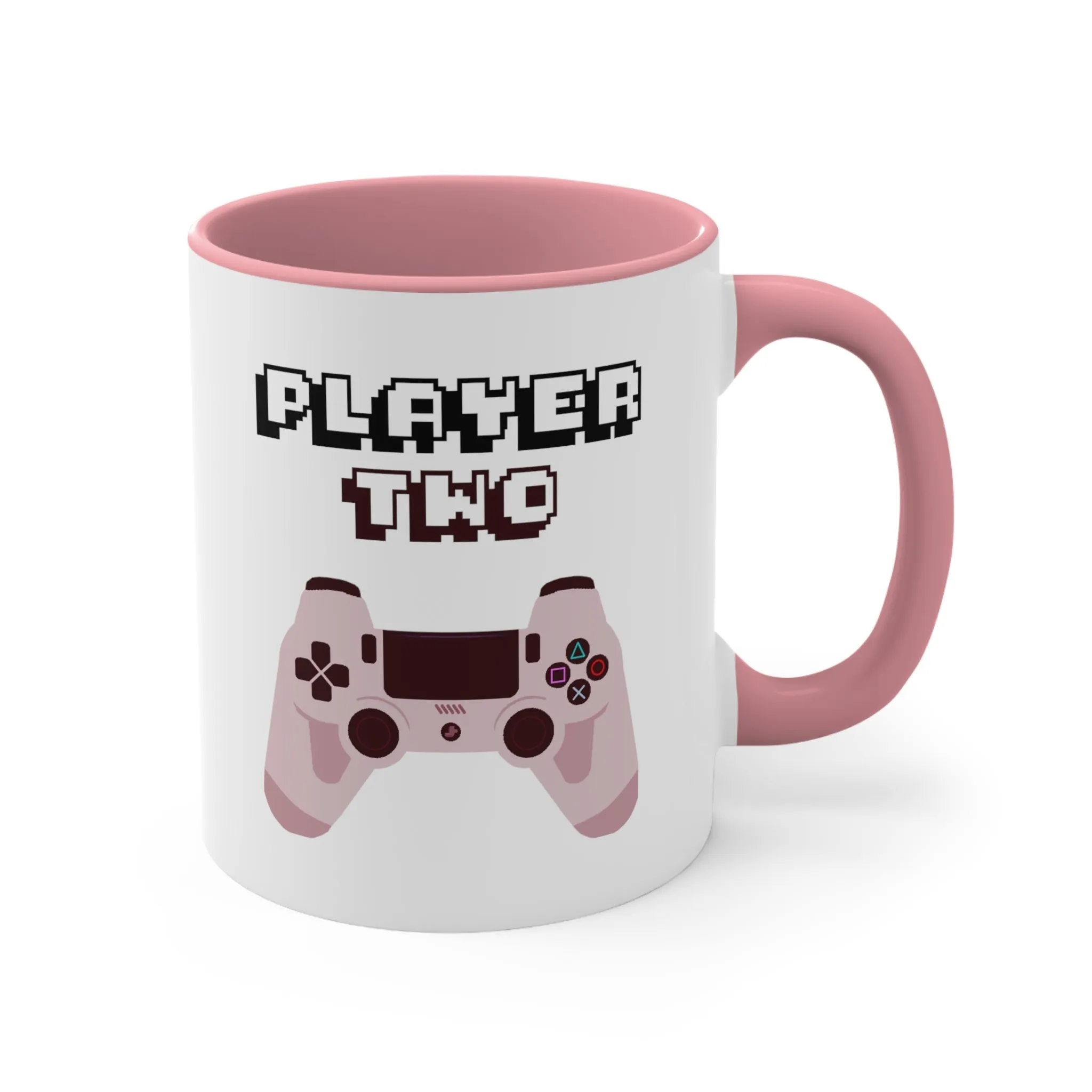 Player One & Two  Gamer Coffee Mug, 11oz Gamer Mug Couple Mug Gift For Him Gift For Her Valentine