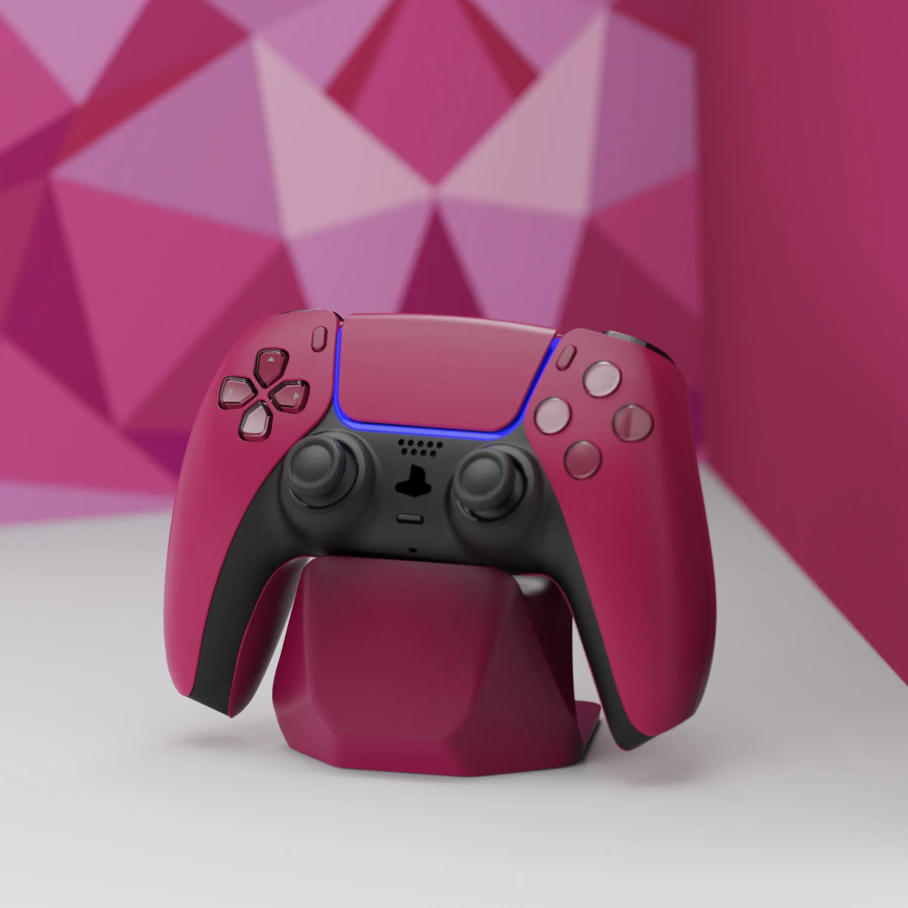 PlayVital Cosmic Red Universal Game Controller Stand for Xbox Series X/S Controller, Gamepad Stand for PS5/4 Controller, Display Stand Holder for Xbox Controller - PFPJ054