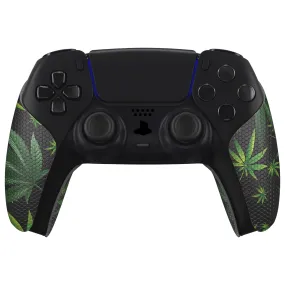 PlayVital Green Weeds Anti-Skid Sweat-Absorbent Controller Grip for PS5 Controller - PFPJ135